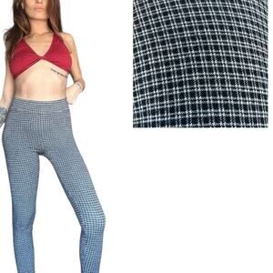 Lou & Grey LOFT small black white Houndstooth legging HighWaist Softsculpt pants